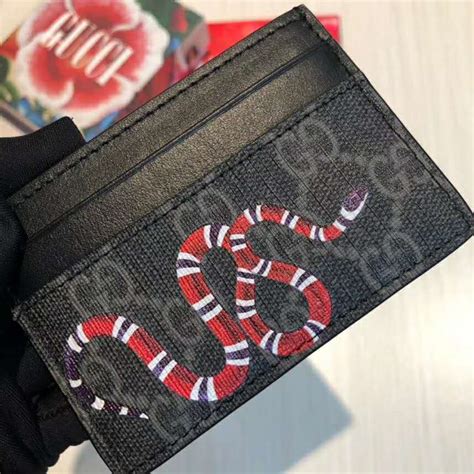 gucci snake supreme|Gucci kingsnake card holders.